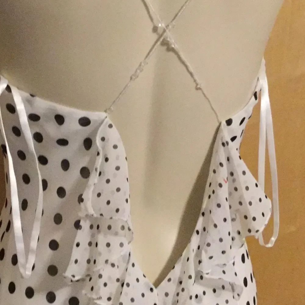 Polka dress Issue Sleeveless Ruffle Print … - Picture 4 of 8